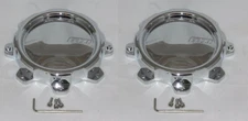 2 CAP DEAL EAGLE ALLOYS WHEEL RIM CHROME CENTER CAP 3228 FRONT DUALLY W/ SCREWS