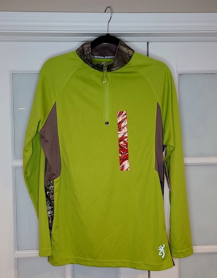 Browning X RealTree Dark Citron Size: (Medium) Men's Kill Buck Quarter Zip Shirt - Image 3 of 4