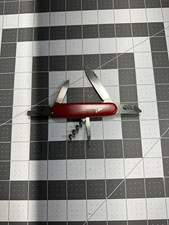 Victorinox Spartan Swiss Army Pocket Knife 91MM Red Slightly Bent Cork SIKA 7628