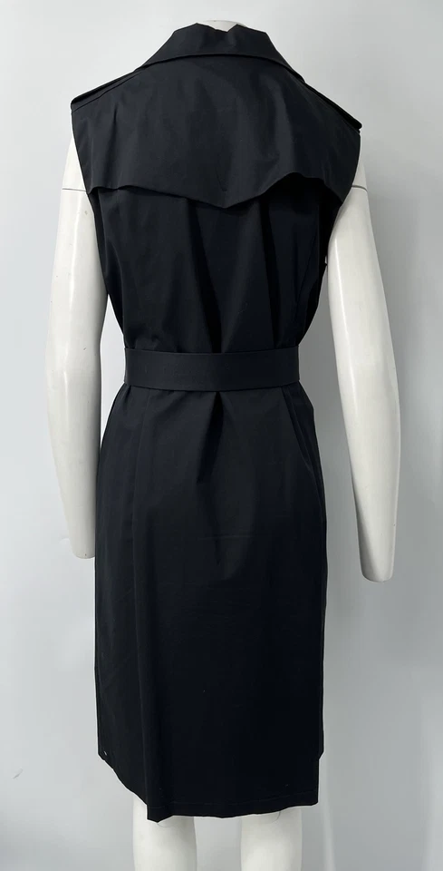 Vestido Chaqueta Escada Sport ALTERADO Azul Marino Doble Pecho Cinturón Sin Mangas Talla 44 Foto 3 de 4