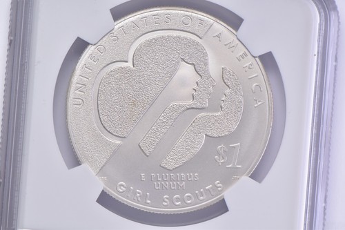 MS70 2013-W Girl Scouts Commemorative Silver Dollar $1 NGC Brown Lbl - Picture 4 of 5