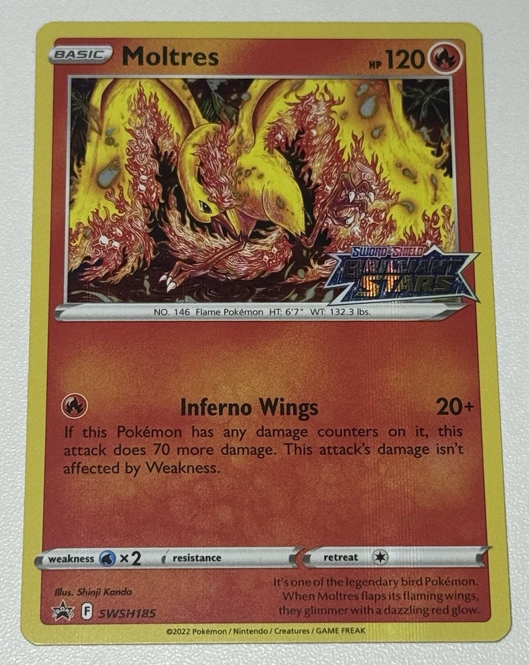 Moltres SWSH185 SWSH: Sword & Shield Promo Cards Holo - Image 2 of 3