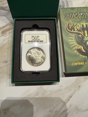 Toner!! Vault Box Ms-65 High Grade 1881-s Morgan 1$ In Old NGC Holder