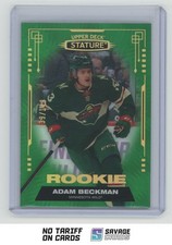 2021-22 Upper Deck Stature Green Adam Beckman RC /149 #199 Minnesota Wild