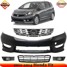 Front Bumper Cover Fascia & Grille Assembly Kit For 2012-2014 Honda Fit
