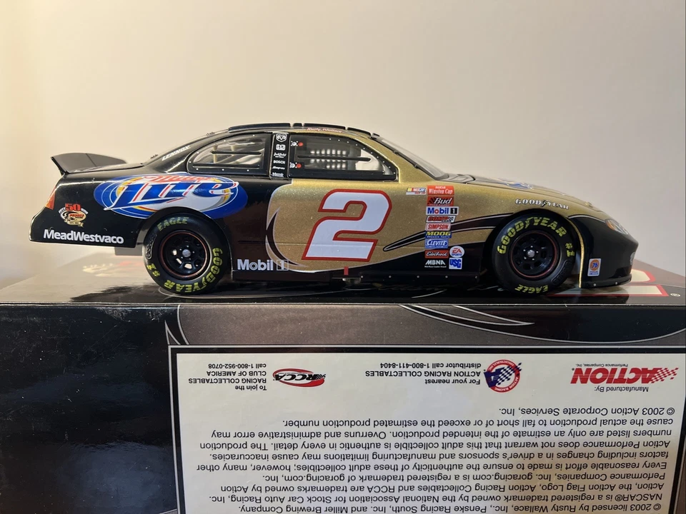 🔥Rusty Wallace 2003 #2 Miller Lite/Penke 50th 1:24 Acción Sin usar, en caja Foto 4 de 4