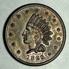 1863 CWT large Civil War Token.  JJ Diehl Undertaker 133 Essex St NY. UNC? #ur