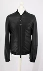 EMPORIO ARMANI MENS JACKET PERFORATED LEATHER BOMBER IT 50 BLACK RRP £840 AD
