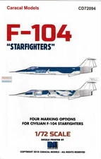 CARCD72094 1:72 Caracal Models Decals - F-104 Starfighter 'Starfighters'