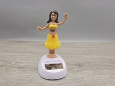 Solar Powered Dancing Bobblehead Toy - Hula Girl Yellow Dress
