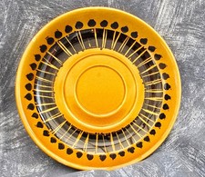 BILTONS — TABLEWARE — IRONSTONE — BROWN GLAZE — GEOMETRIC — SAUCERS —