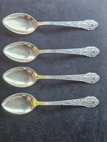 Antique International Silver Frontenac Sterling Grapefruit Spoons Set of 4 c1903