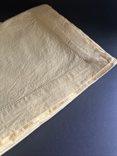 Linen Cotton Tablecloth Hemstitch Yellow 67x103 Emerald India Spring Cottage