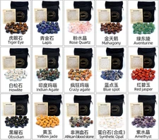 Genuine Crystal Agate Rune Stones - 25 Engraved Semi-Precious Divination Stones