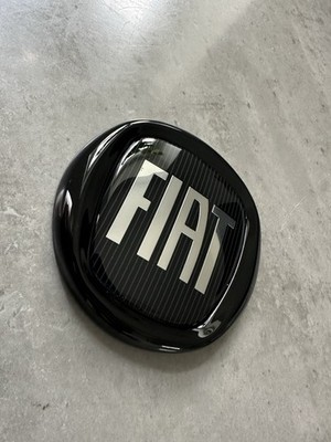FITS FIAT GRANDE, PUNTO, 500, PANDA  BUMPER GRILL BOOT BADGE  FRONT, ALL BLACK