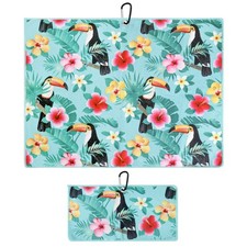 Microfiber Golf Towels for Bags  Carts - Premium Weave Large, Toucan