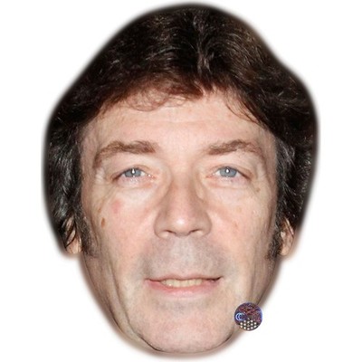 Steve Hackett (lange Haare) Promi Maske, flaches Kartengesicht, Kostüm Maske