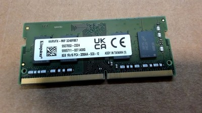 Kingston 8GB 1Rx16 PC4-3200 SODIMM Non-ECC DDR4 Laptop Memory RAM