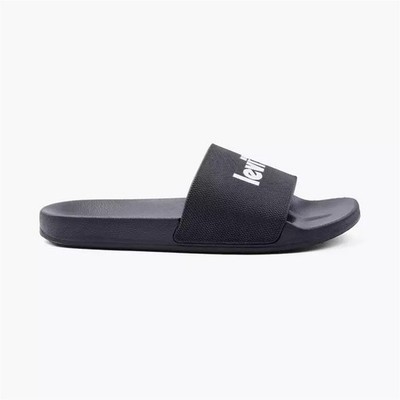 New Levi's June Slide Logo Slip-On Casual Summer US 7W/9W Black
