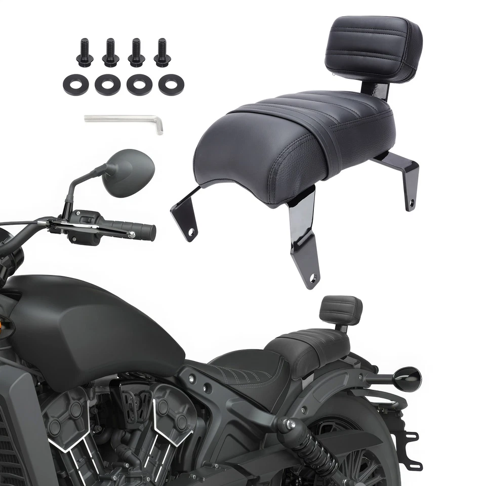 Passenger Seat w/Rear Backrest Pad For Indian Scout Bobber Limited + Tech 2025 Foto 4 de 4