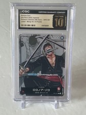 CGC10 Pristine PSA10 Roronoa Zoro OP01 001 Leader Parallel One Piece Card 908