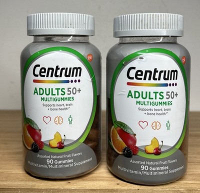 2X CENTRUM ADULT 50+ GUMMIES MULTIGUMMIES 90CT EXP. 08/2026