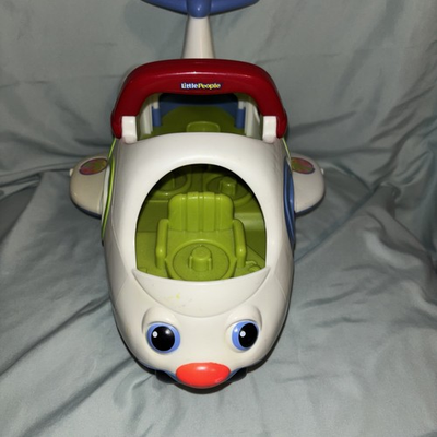 #ad Fisher Price Lil Movers Jet Plane Airplane Lights Sounds WORKS $13.00