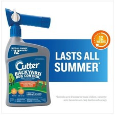 Cutter Backyard Bug Control Spray Concentrate, Fleas,Mosquito Repellent,32 fl oz