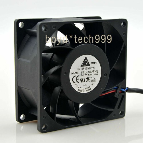 For Delta 80MM FFB0812EHE 8038 12V 1.35A Need double ball bearing fan 80*80*38MM - Picture 4 of 4