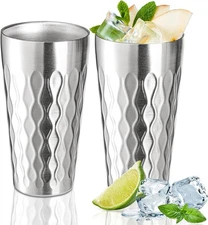 Foraineam Double Layer Vacuum 3.4" Dia. x 6.3" H (8.6 x 16cm), Silver 