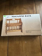 NOS WOODEN MAGAZINE RACK Vintage Wal Mart Granny Grandma Core