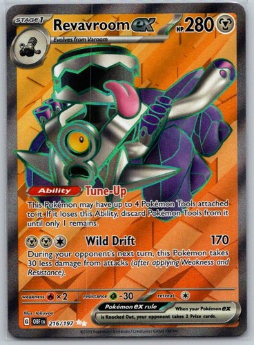 Revavroom ex 216/197 Ultra Rare Obsidian Flames Pokemon Holo Near Mint