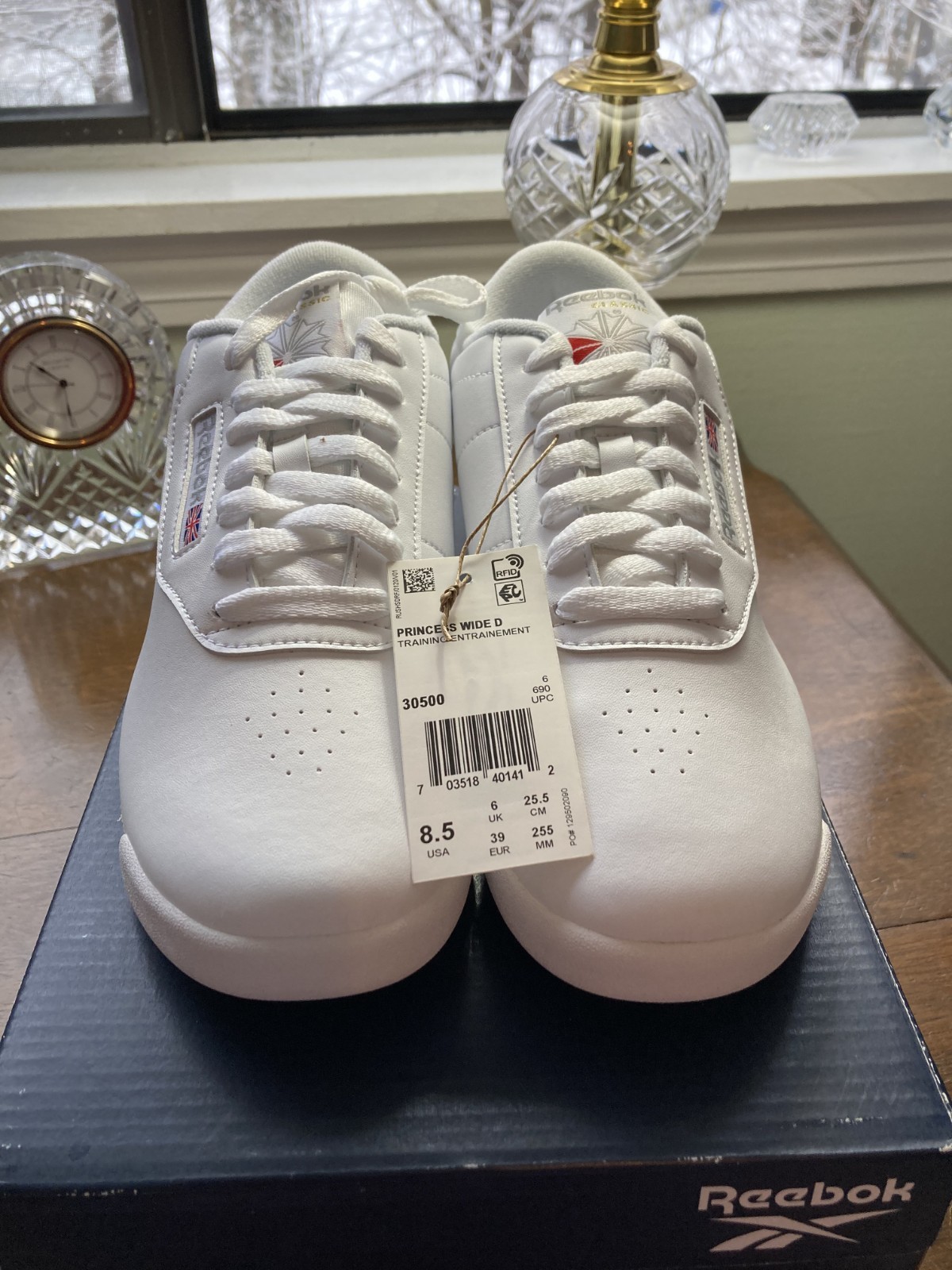 Reebok Princess Classic Size 8.5  Wide Width White Women's Shoes Sneakers-GUC thumbnail 7