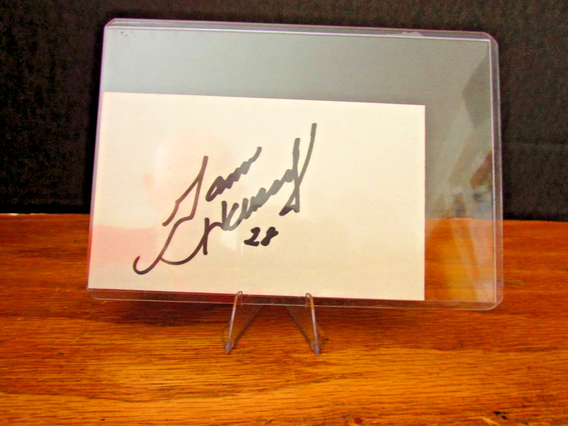 BOSTON BRUINS JAMIE HUSCROFT AUTOGRAPH INDEX CARD , [ NO COA ]
