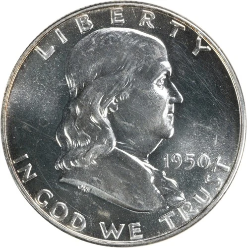 1950 Franklin Silver Half Dollar Choice Proof+ Uncertified #929