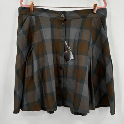 Torrid Outlander Fraser Tartan Plaid Skater Mini Skirt Large Grunge Cosplay