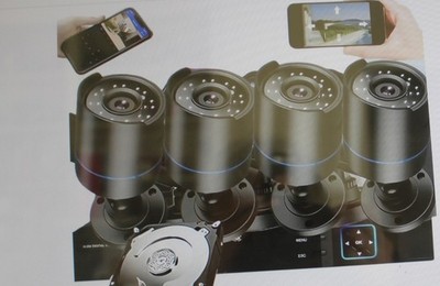 New 3000TVL Home Security System Surveillance DVR 4 Night Vision Cameras Kit