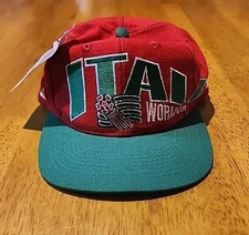 Vintage 1994 World Cup Italy Snapback Hat Cap Soccer Football Europe Apex One