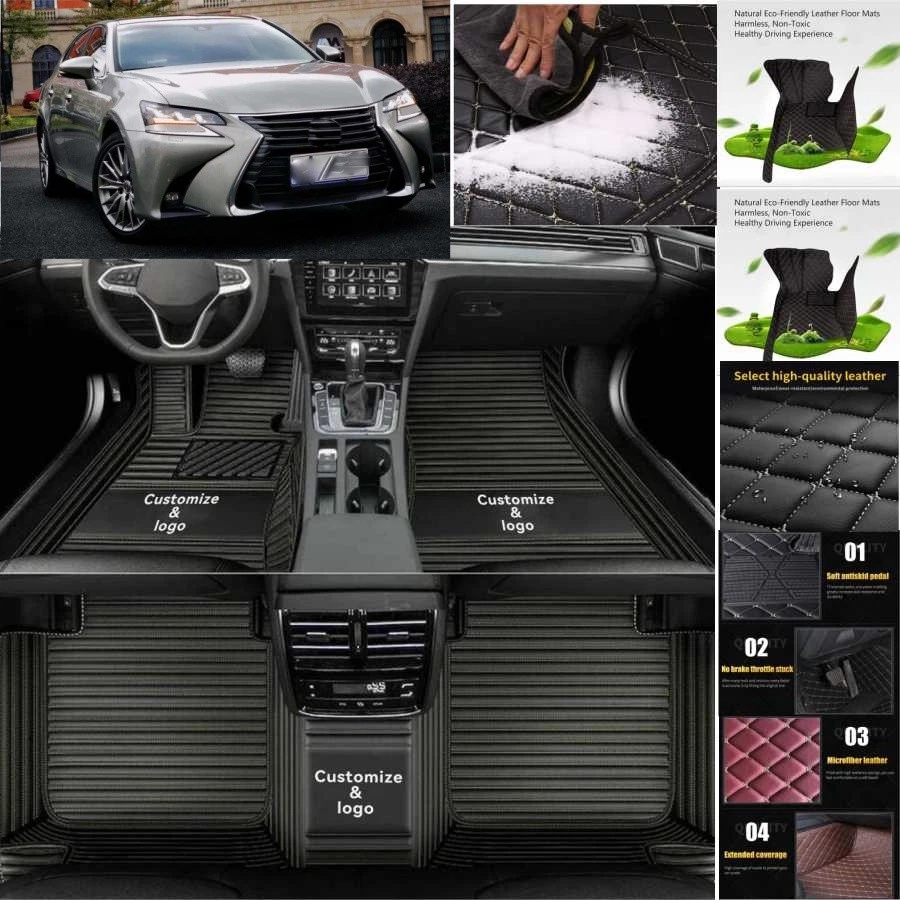 For Lexus GS Car Floor Mats Carpets Cargo Liners Custom All Weather    - Image 4 of 4