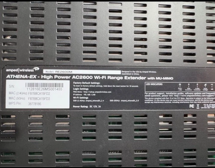Athena-EX RE2600M High Power AC2600 Wi-Fi Range Extender - Image 3 of 3