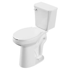 21 In. Extra Tall 2-Piece 1.28 GPF Single Flush Elongated Toilet in White Seat