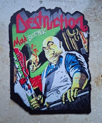 PATCH SHAPE LASER CUT - DESTRUCTION - MAD BUTCHER - TRASH METAL / HEAVY METAL