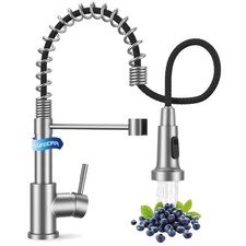 High Arc Single Handle Faucet for RV Camper - Brushed Nickel