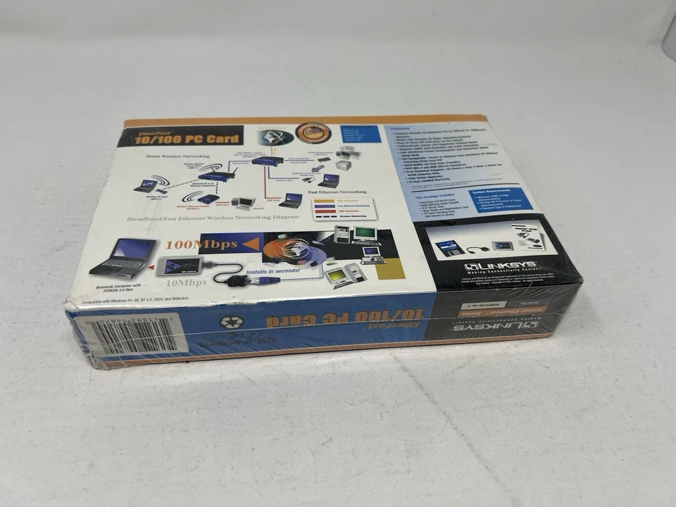 Linksys EtherFast 10/100 集成 PC 卡型号 PCMPC100 Ver. 3 全新未拆封 — 第 4/4 张图片