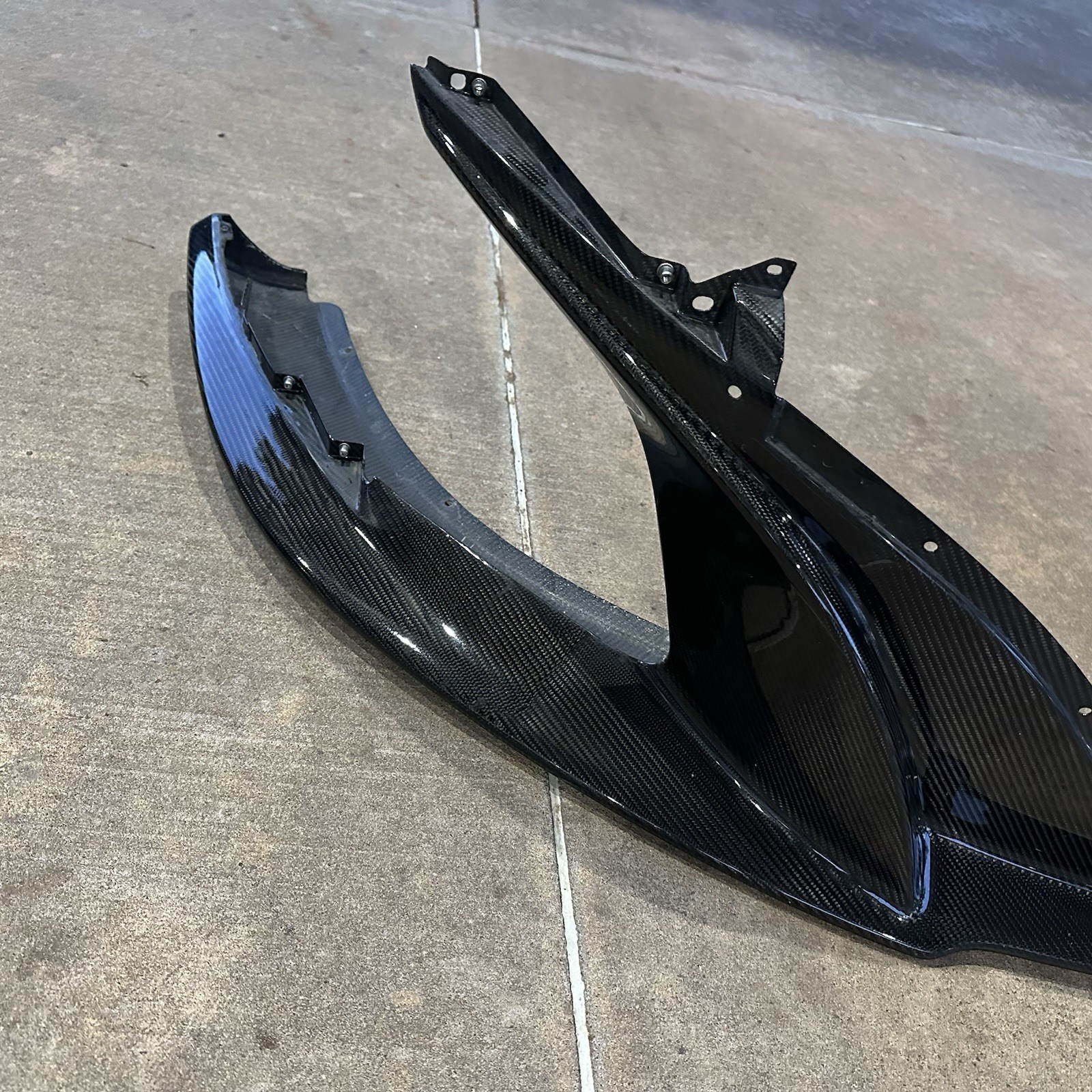 MCLAREN 650S FRONT LOWER SPOILER SPLITTER BUMPER LIP CARBON FIBER OEM