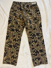 Vintage RedHead Bone Dry Pants Mens 36 Camouflage Camo Hunting Double Knee Heavy