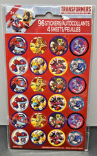 Transformers Stickers 4 Sheets 96 Count Arts  Crafts Party Favors New Sealed