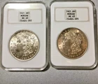 lot of 2 ​US Mint 1921 Morgan Silver Dollar NGC MS63