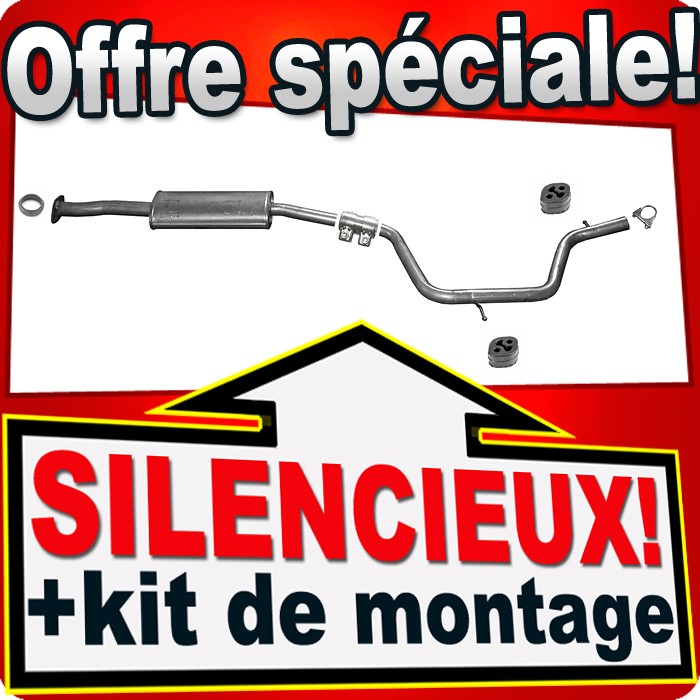 Silencieux intermédiaire Volvo V70 1.6 iT 180CH avec revêtement anticorrosion longue durée