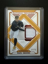 2025 Panini National Treasures - Treasured Threads Paul Skenes #TT-PS Red /75 